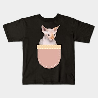 Sphynx Cat in Pocket Kids T-Shirt